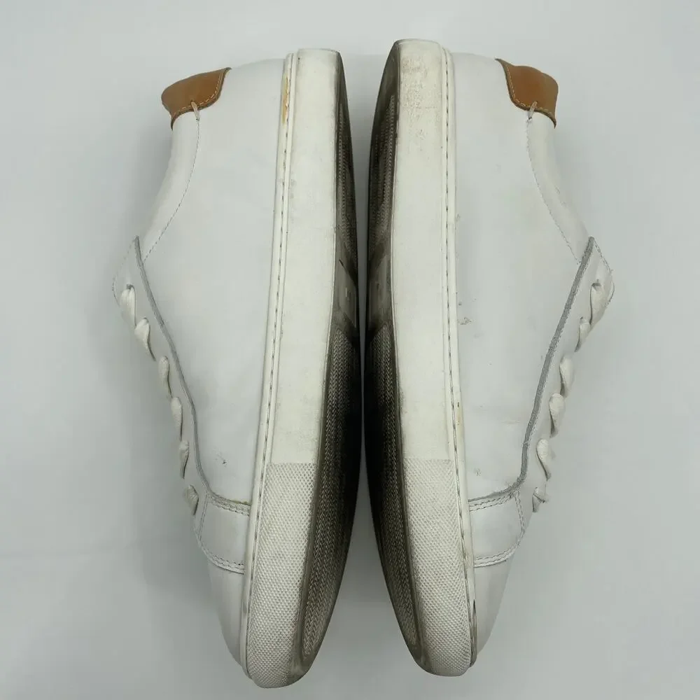 J. MCLAUGHLIN Angelique Leather Sneaker Womens Size 10 M White Low Top Casual